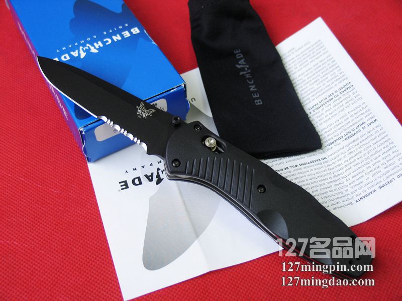 美国蝴蝶BENCHMADE 580SBK 半弹快开战术折刀 