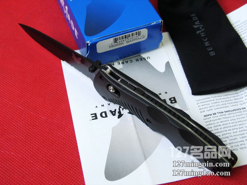 美国蝴蝶BENCHMADE 580SBK 半弹快开战术折刀 