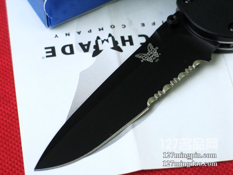 美国蝴蝶BENCHMADE 580SBK 半弹快开战术折刀 