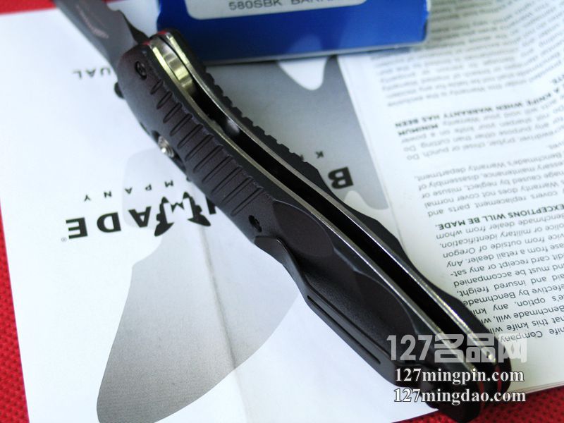 美国蝴蝶BENCHMADE 580SBK 半弹快开战术折刀 