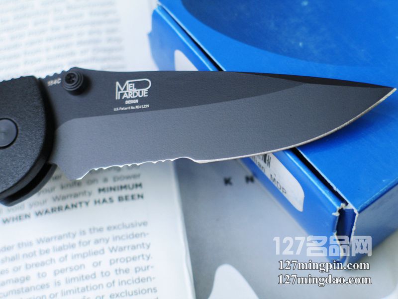 美国蝴蝶BENCHMADE 556SBK 迷你支配者 黑色半齿折刀