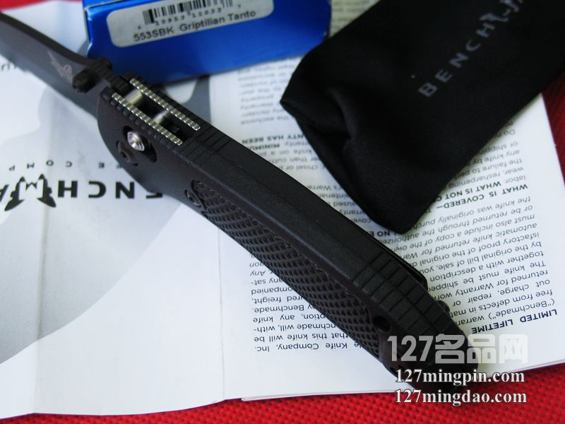 美国蝴蝶BENCHMADE 553SBK支配者 T头黑色半齿折刀