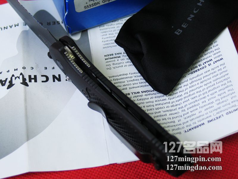 美国蝴蝶BENCHMADE 553SBK支配者 T头黑色半齿折刀
