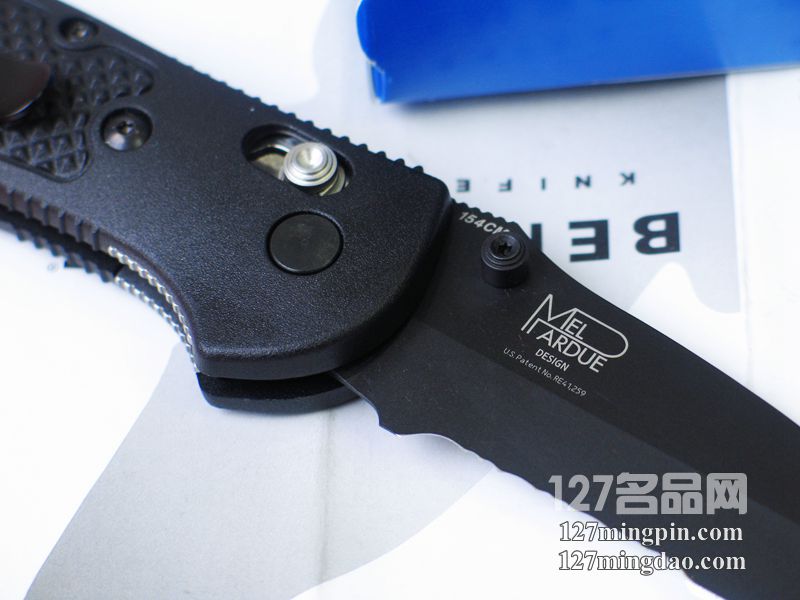 美国蝴蝶BENCHMADE 553SBK支配者 T头黑色半齿折刀