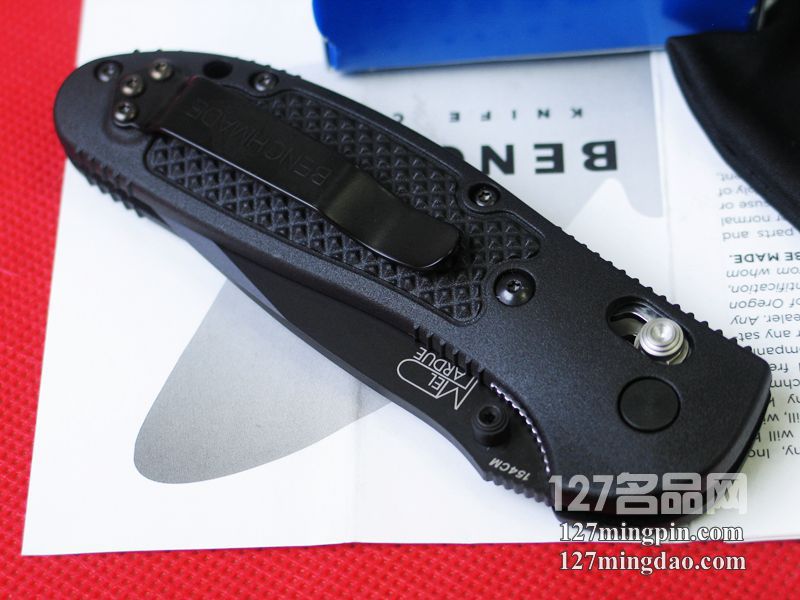 美国蝴蝶BENCHMADE 553SBK支配者 T头黑色半齿折刀