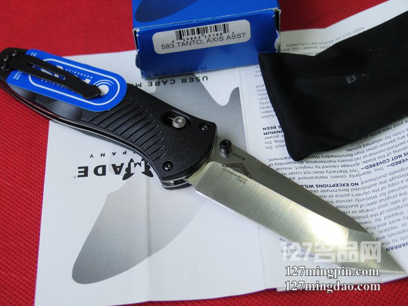 美国蝴蝶Benchmade 583助力T头快开折刀