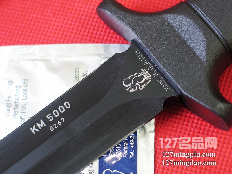 德国索林根 KM5000 特种部队双刃黑色涂层战斗刀