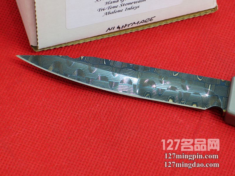 微技术MICROTECH 蓝色大马士革剑标 珍珠镶嵌定制版超强力直跳