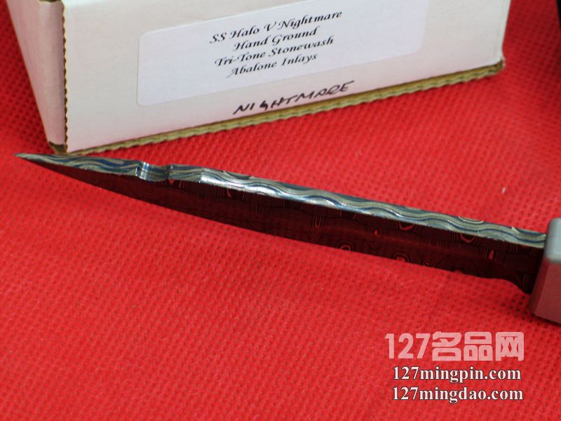 微技术MICROTECH 蓝色大马士革剑标 珍珠镶嵌定制版超强力直跳