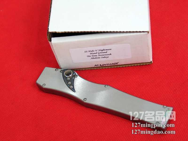 微技术MICROTECH 蓝色大马士革剑标 珍珠镶嵌定制版超强力直跳