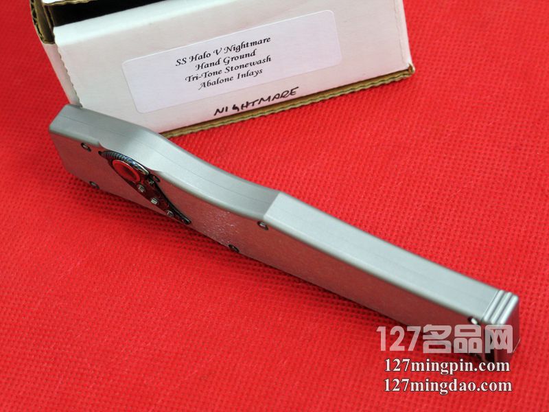微技术MICROTECH 蓝色大马士革剑标 珍珠镶嵌定制版超强力直跳