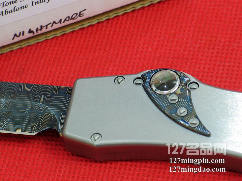 微技术MICROTECH 蓝色大马士革剑标 珍珠镶嵌定制版超强力直跳