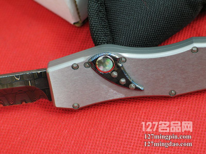 微技术MICROTECH 蓝色大马士革剑标 珍珠镶嵌定制版超强力直跳