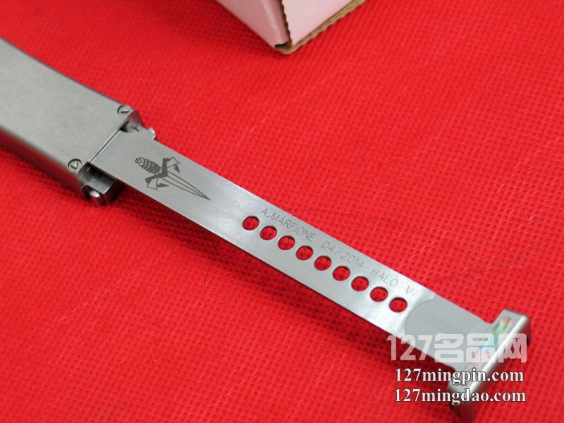 微技术MICROTECH 蓝色大马士革剑标 珍珠镶嵌定制版超强力直跳