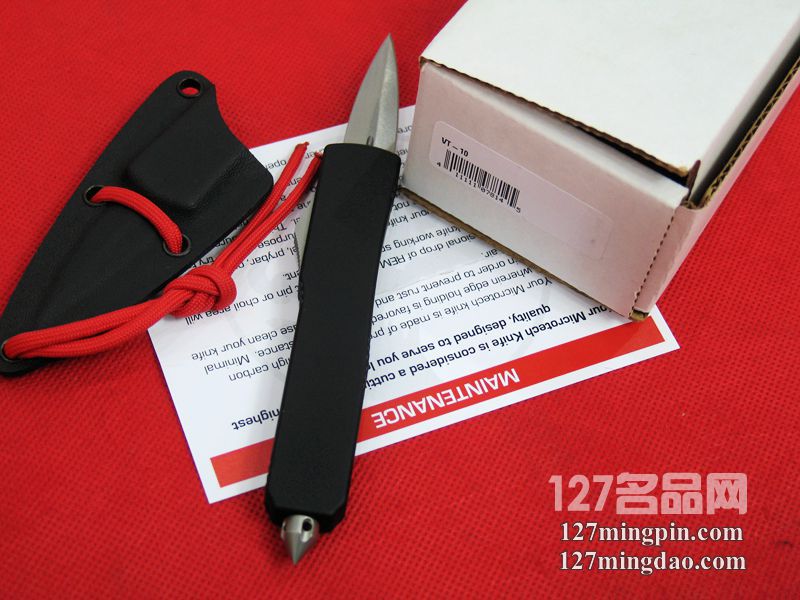 美国微技术MICROTECH VT-10 石洗特别加长刃版直跳刀
