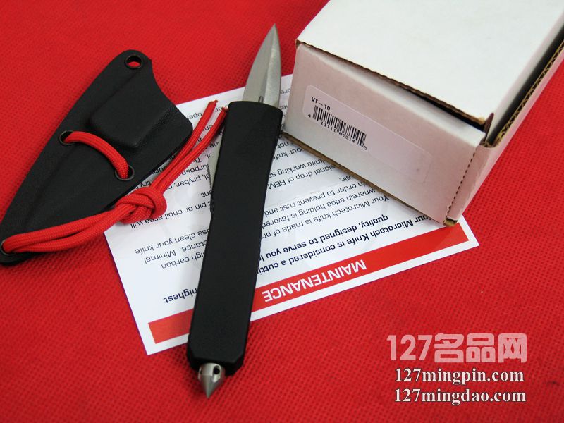 美国微技术MICROTECH VT-10 石洗特别加长刃版直跳刀