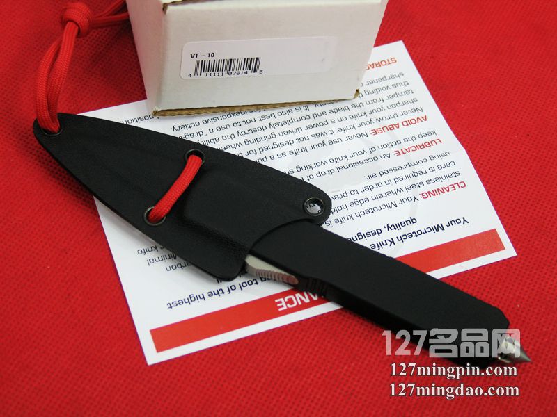 美国微技术MICROTECH VT-10 石洗特别加长刃版直跳刀