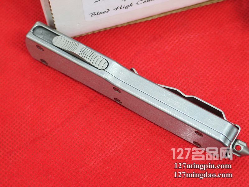美国微技术MICROTECH D/EOTF蓝色大马士革剑标 定制版直跳