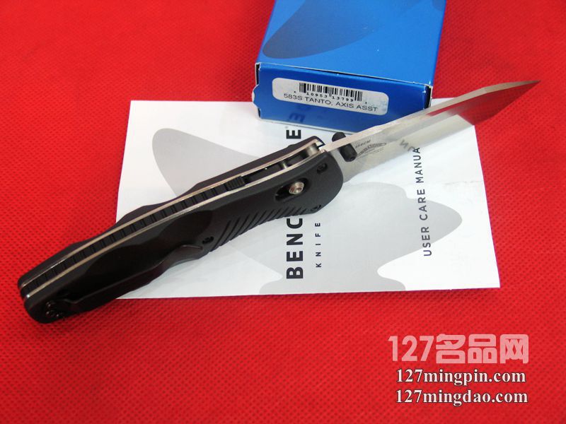 美国蝴蝶Benchmade 583S 半齿助力T头快开折刀