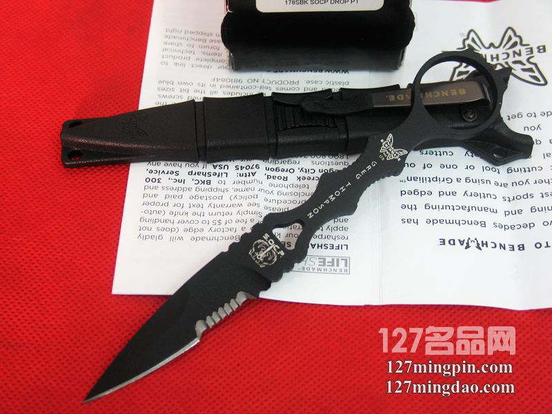 美国蝴蝶BENCHMADE 178SBK 半齿刺型匕首