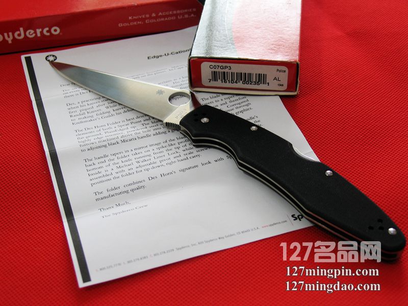 美国蜘蛛SPYDERCO C07GP3  127名刀网