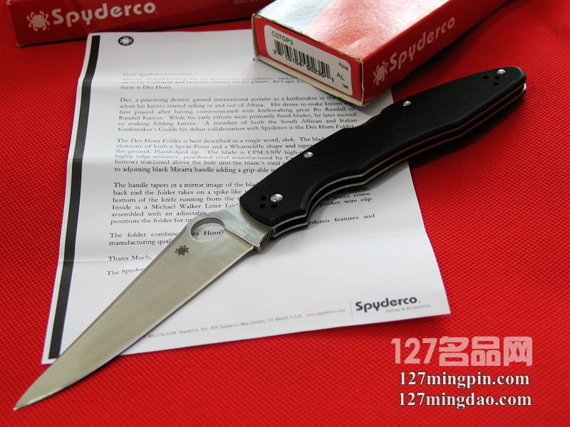 美国蜘蛛SPYDERCO C07GP3  127名刀网