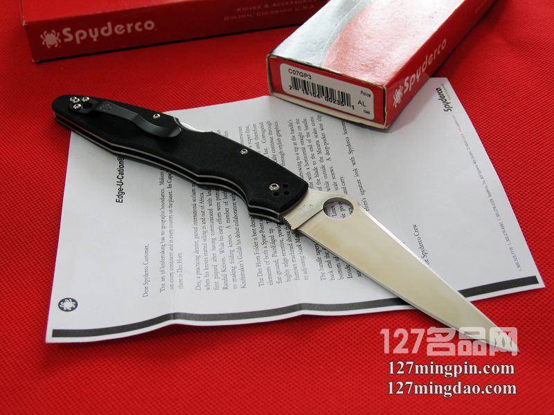 美国蜘蛛SPYDERCO C07GP3  127名刀网