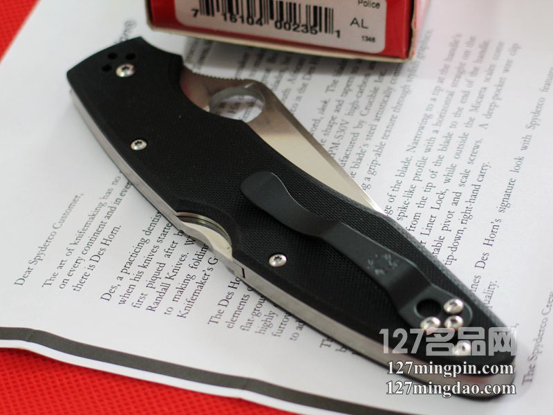 美国蜘蛛SPYDERCO C07GP3  127名刀网