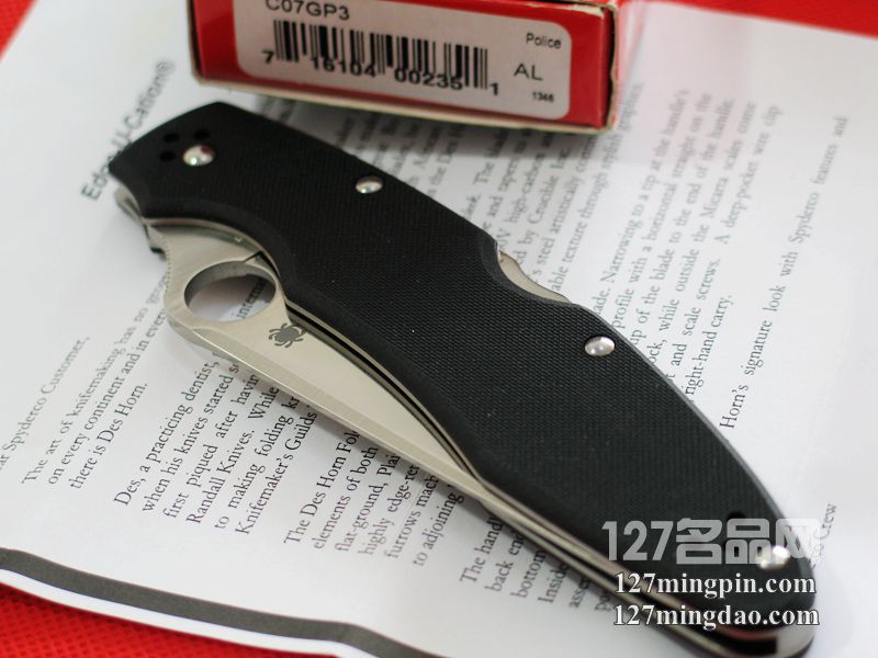 美国蜘蛛SPYDERCO C07GP3  127名刀网