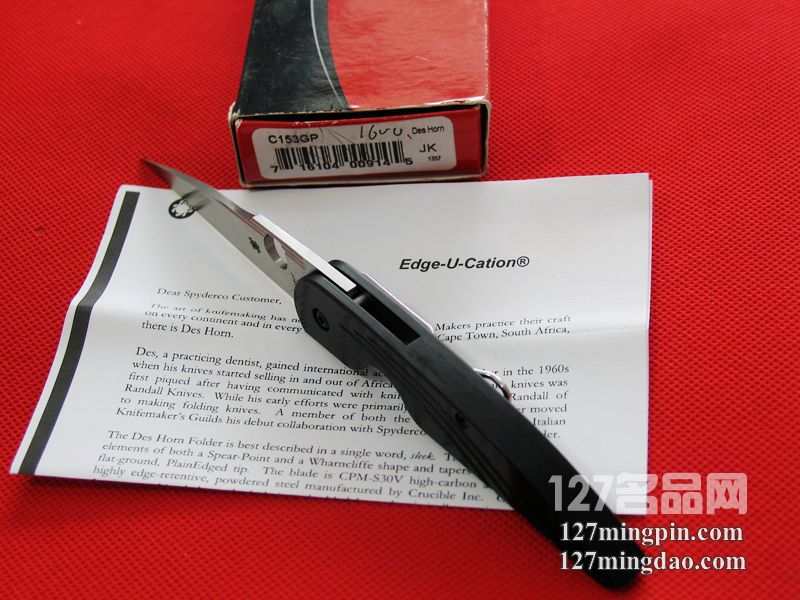美国蜘蛛SPYDERCO C153GP  127名刀网