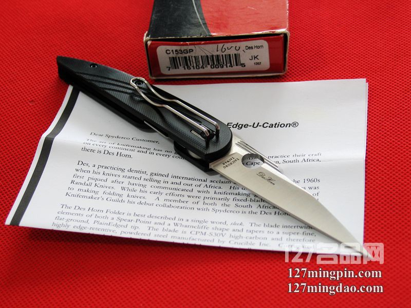 美国蜘蛛SPYDERCO C153GP  127名刀网