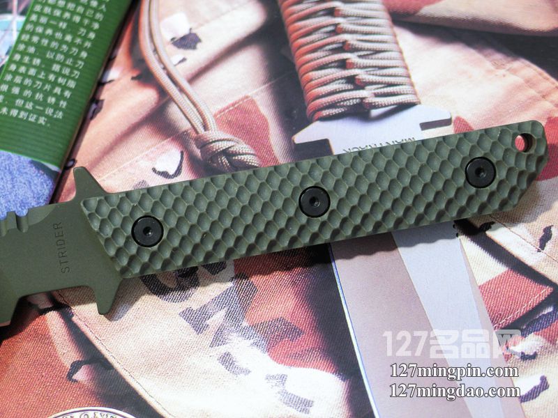 美国挺进者Strider BTSS 灰色G10柄特战队专用刀 