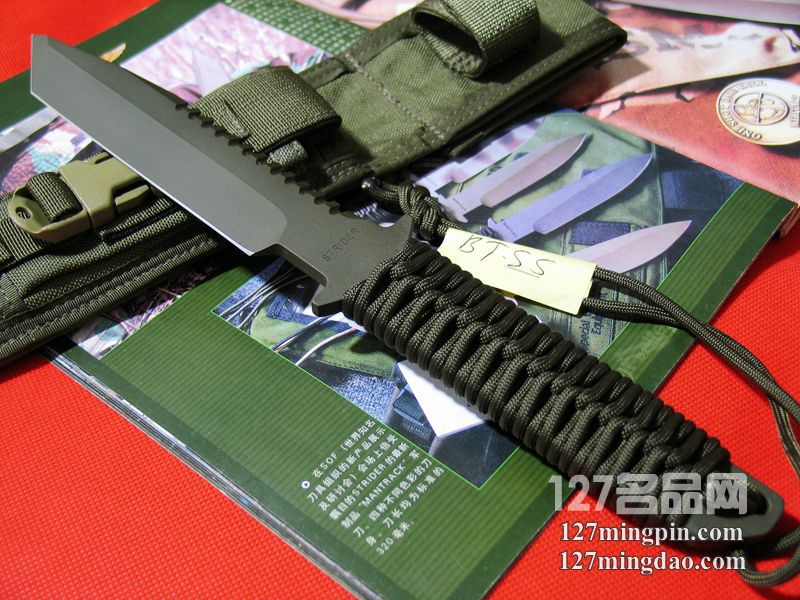 美国挺进者Strider BTSS 灰色涂层绳柄特战队专用刀