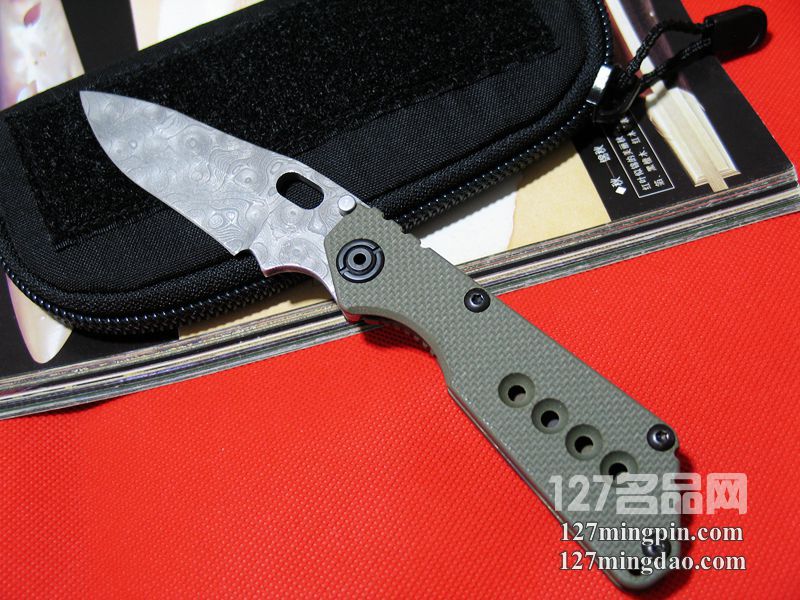 美国挺进者Strider DDC SNG大马士革手工签名版战术折刀