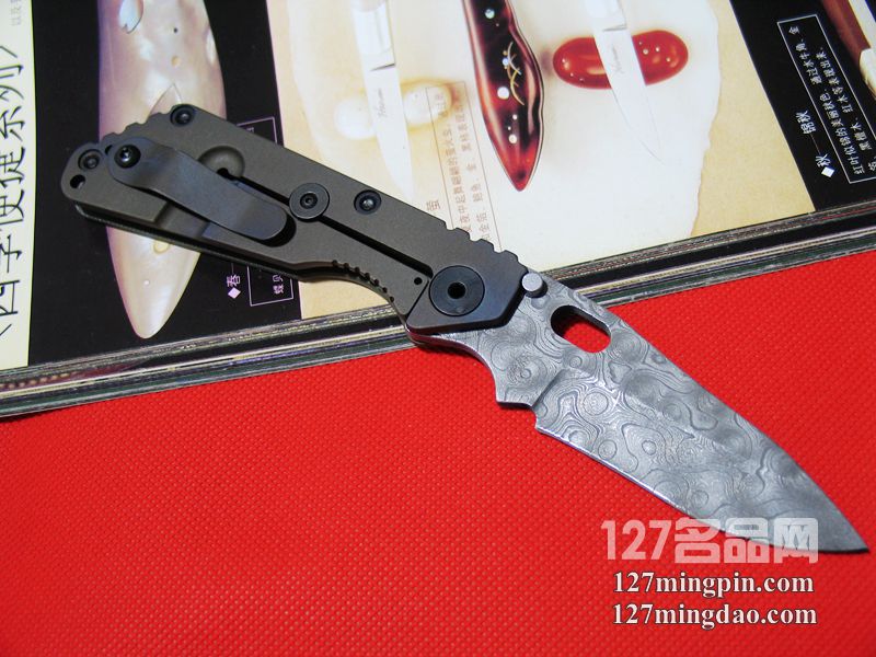 美国挺进者Strider DDC SNG大马士革手工签名版战术折刀