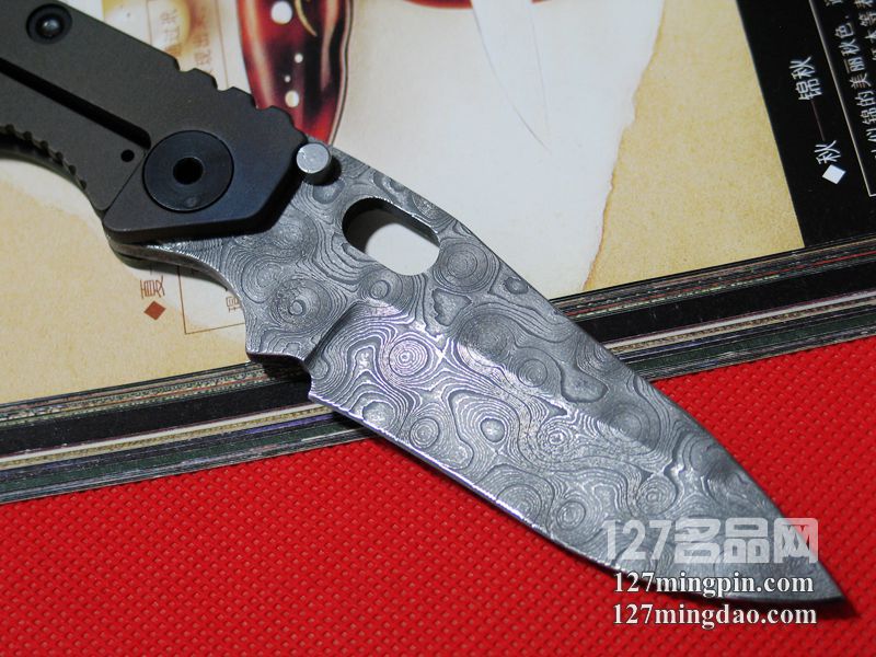 美国挺进者Strider DDC SNG大马士革手工签名版战术折刀
