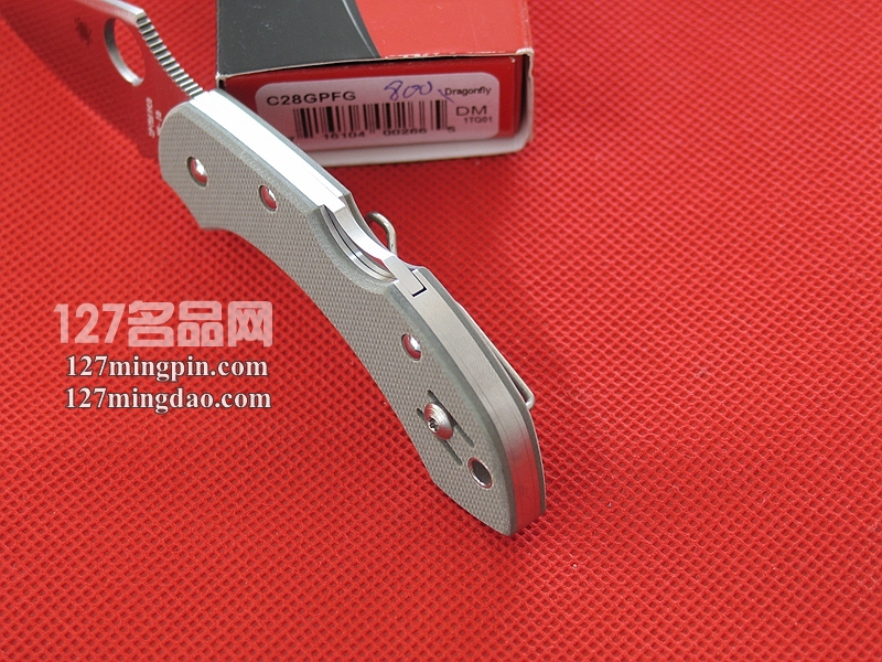 美国蜘蛛SPYDERCO C28GPFG小蜻蜓绿色柄  127名刀网