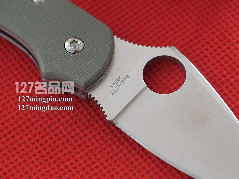 美国蜘蛛SPYDERCO C28GPFG小蜻蜓绿色柄  127名刀网