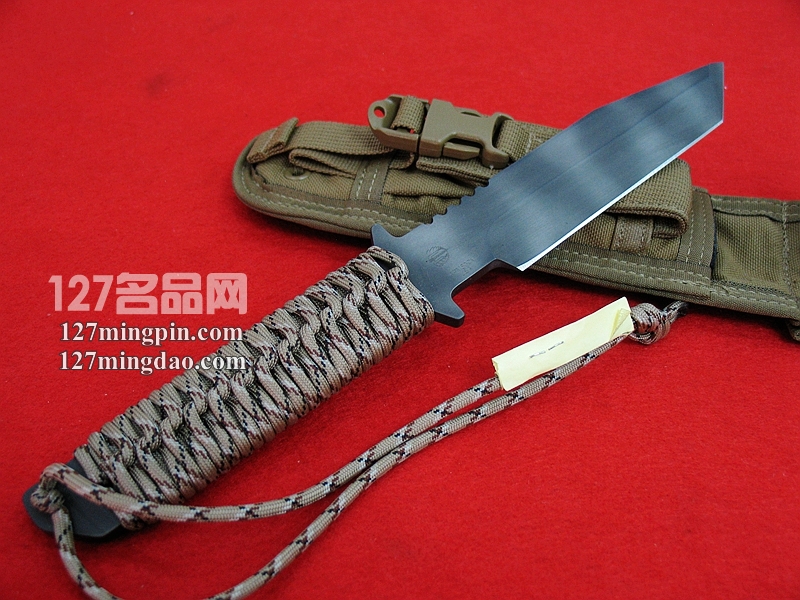 美国挺进者Strider BT 虎纹涂层迷彩柄战术刀
