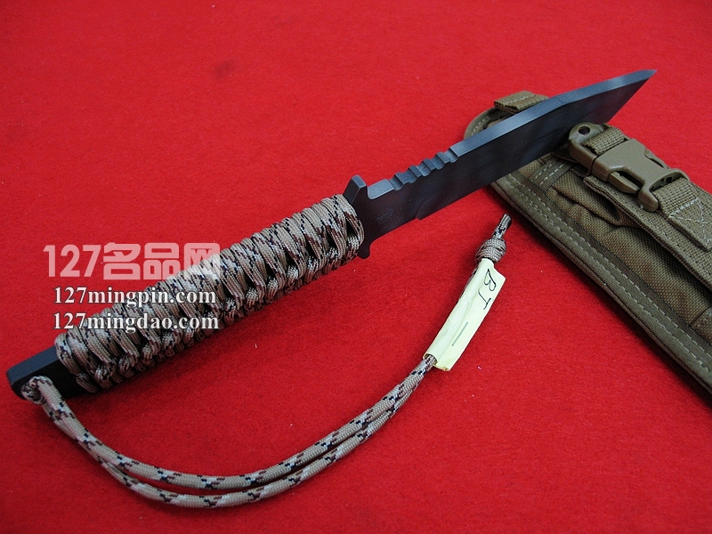 美国挺进者Strider BT 虎纹涂层迷彩柄战术刀