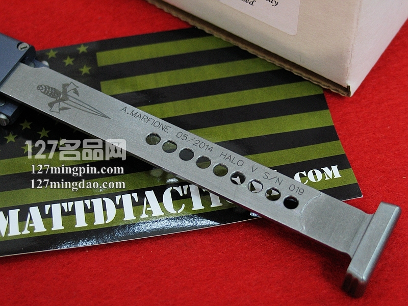 美国微技术MICROTECH HALO V S/N 剑标 半镜面灰色柄强力直跳