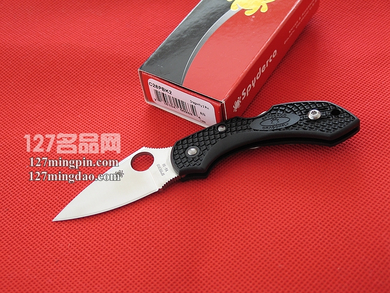 美国蜘蛛SPYDERCO C28PBK2 蜻蜓2代FRN柄