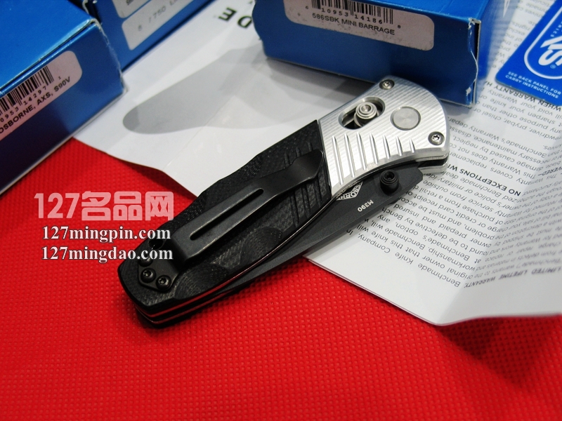 美国蝴蝶 Benchmade 586SBK M390钢助力快开刀