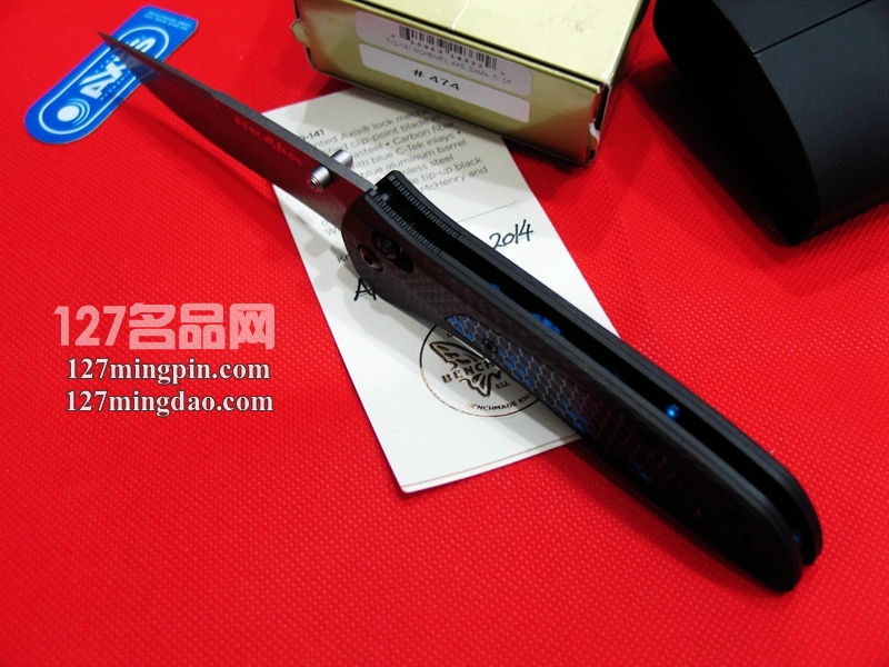 美国蝴蝶BENCHMADE 710-141大马士革 限量版碳纤维柄