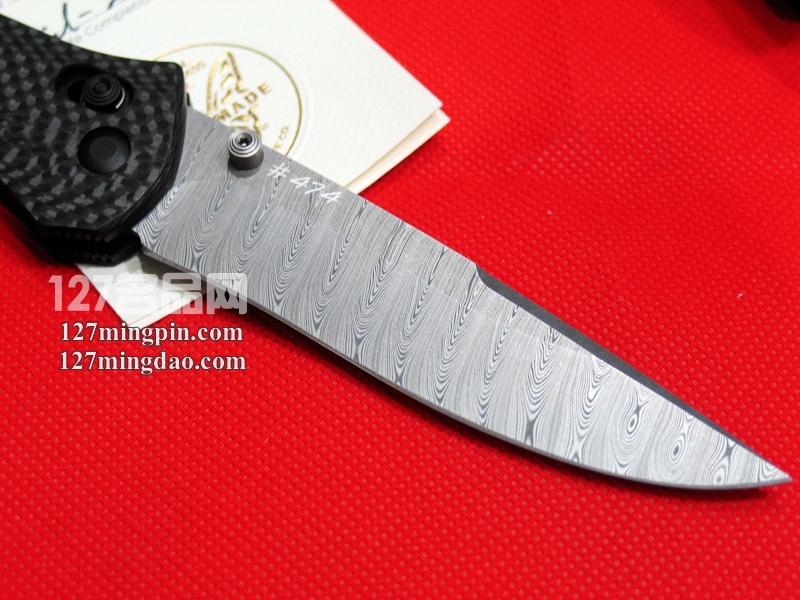 美国蝴蝶BENCHMADE 710-141大马士革 限量版碳纤维柄