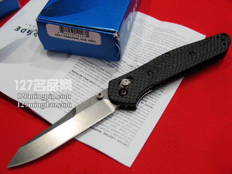 美国蝴蝶Benchmade 940-1 CPM-S90V钢碳纤维柄珍藏版