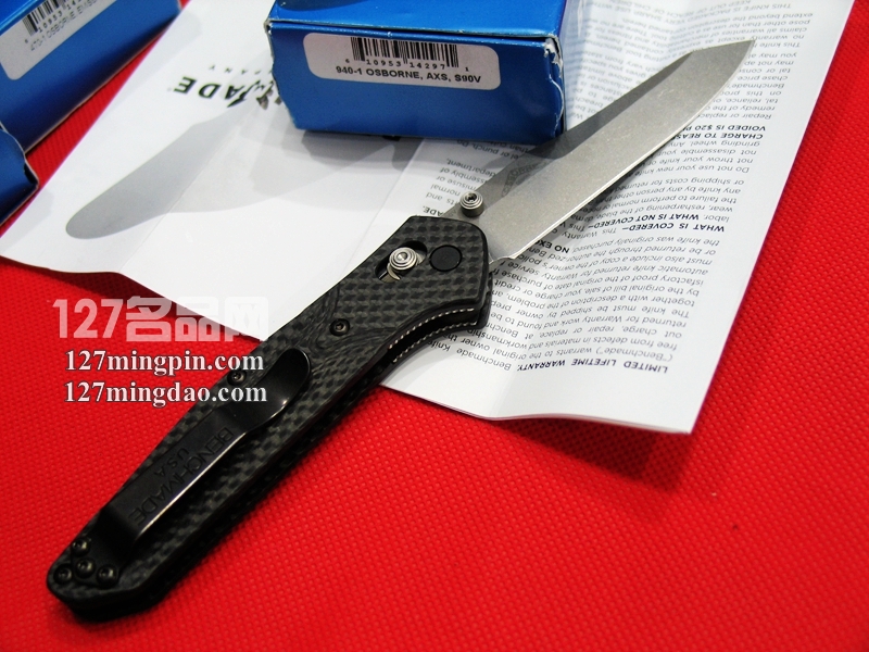 美国蝴蝶Benchmade 940-1 CPM-S90V钢碳纤维柄珍藏版