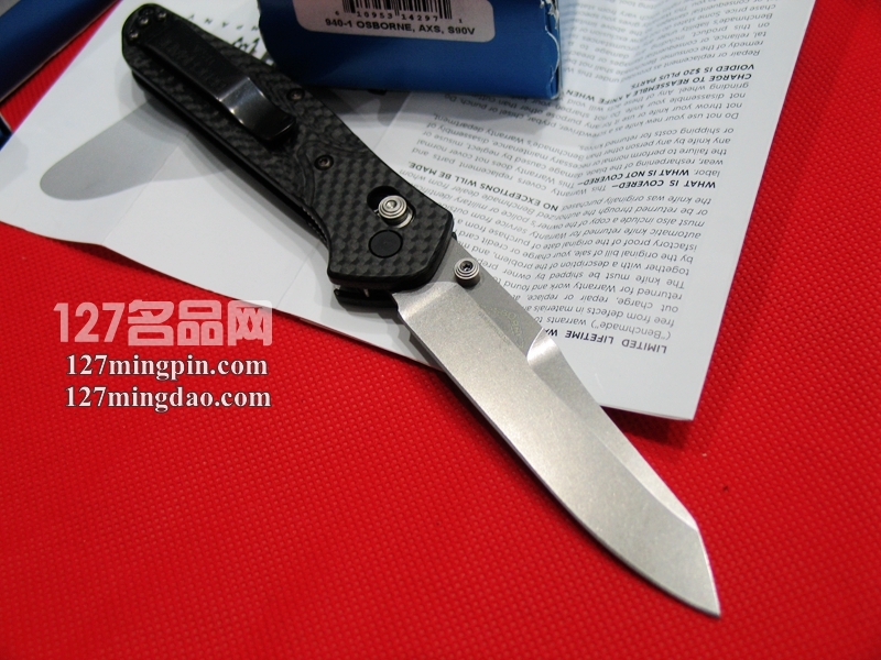 美国蝴蝶Benchmade 940-1 CPM-S90V钢碳纤维柄珍藏版