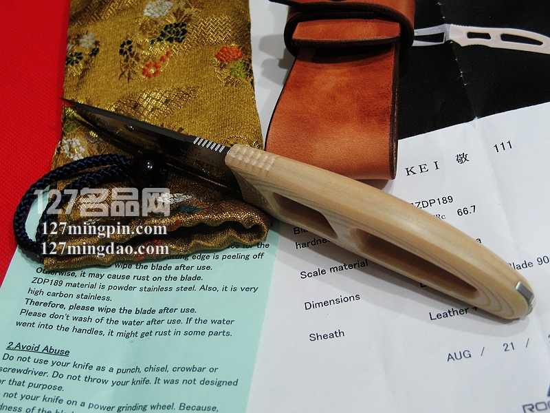 日本花田洋ROCKSTEAD KEI 敬 ZDP189钢 手工直刀