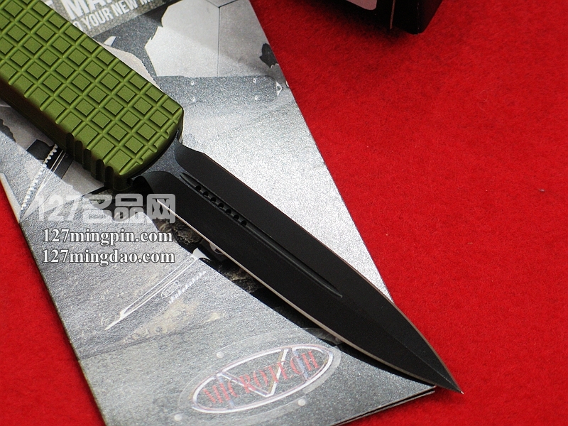 美国微技术MICROTECH 122-1OD 军绿色柄双刃直跳